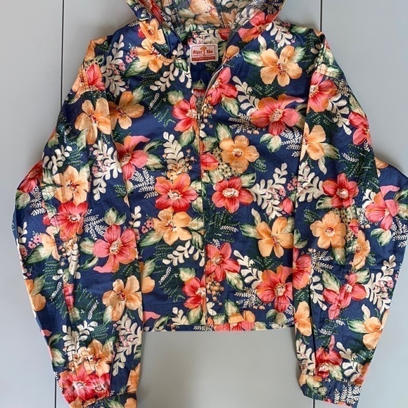 GORGEOUS Vintage Bless You Floral Long Sleeve Zip-up Crop Style Jacket Size Med - Picture 2 of 15